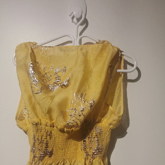 ZARA limited edition yellow v neck smocked top - Picture 8 of 9